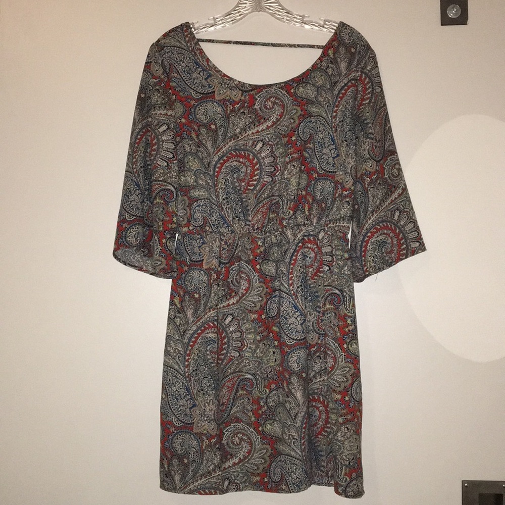 Low Back Paisley Dress